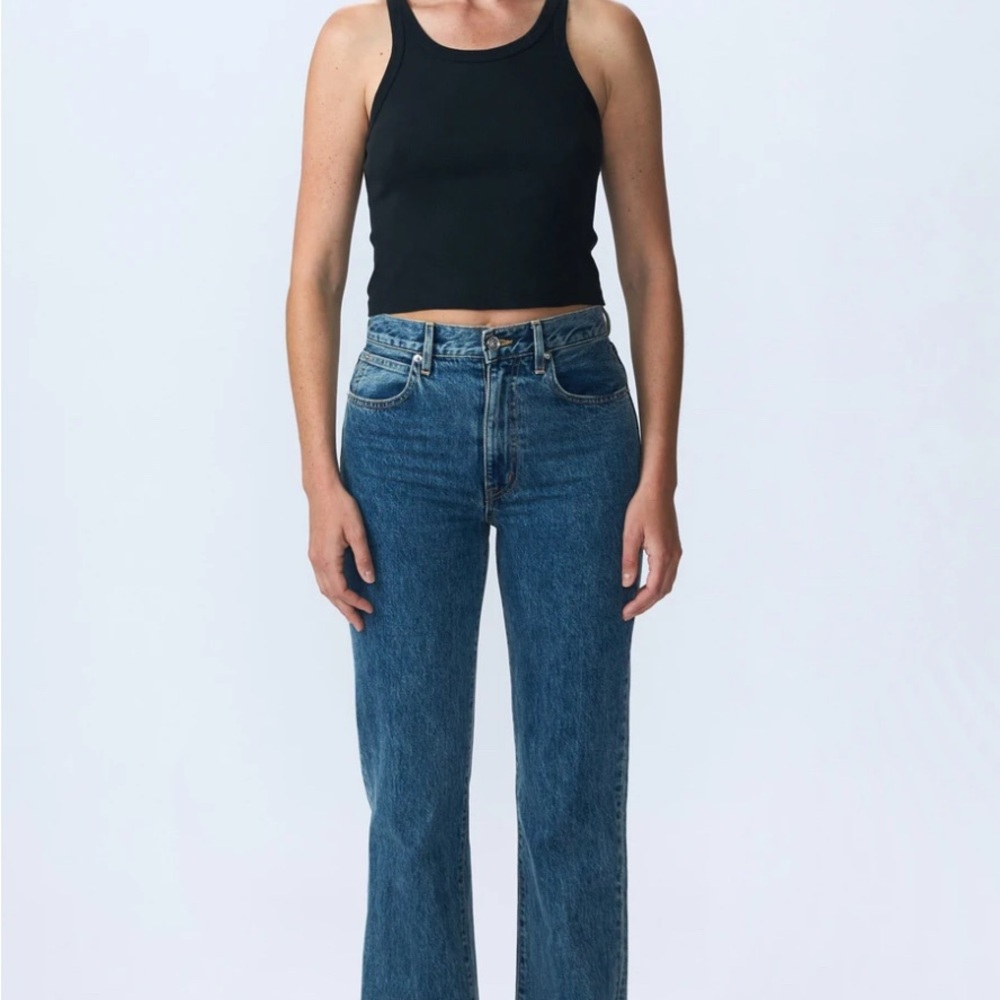 SLVRLAKE Dark Blue Straight London Born to Run High Rise Straightleg. Sz26 NWT